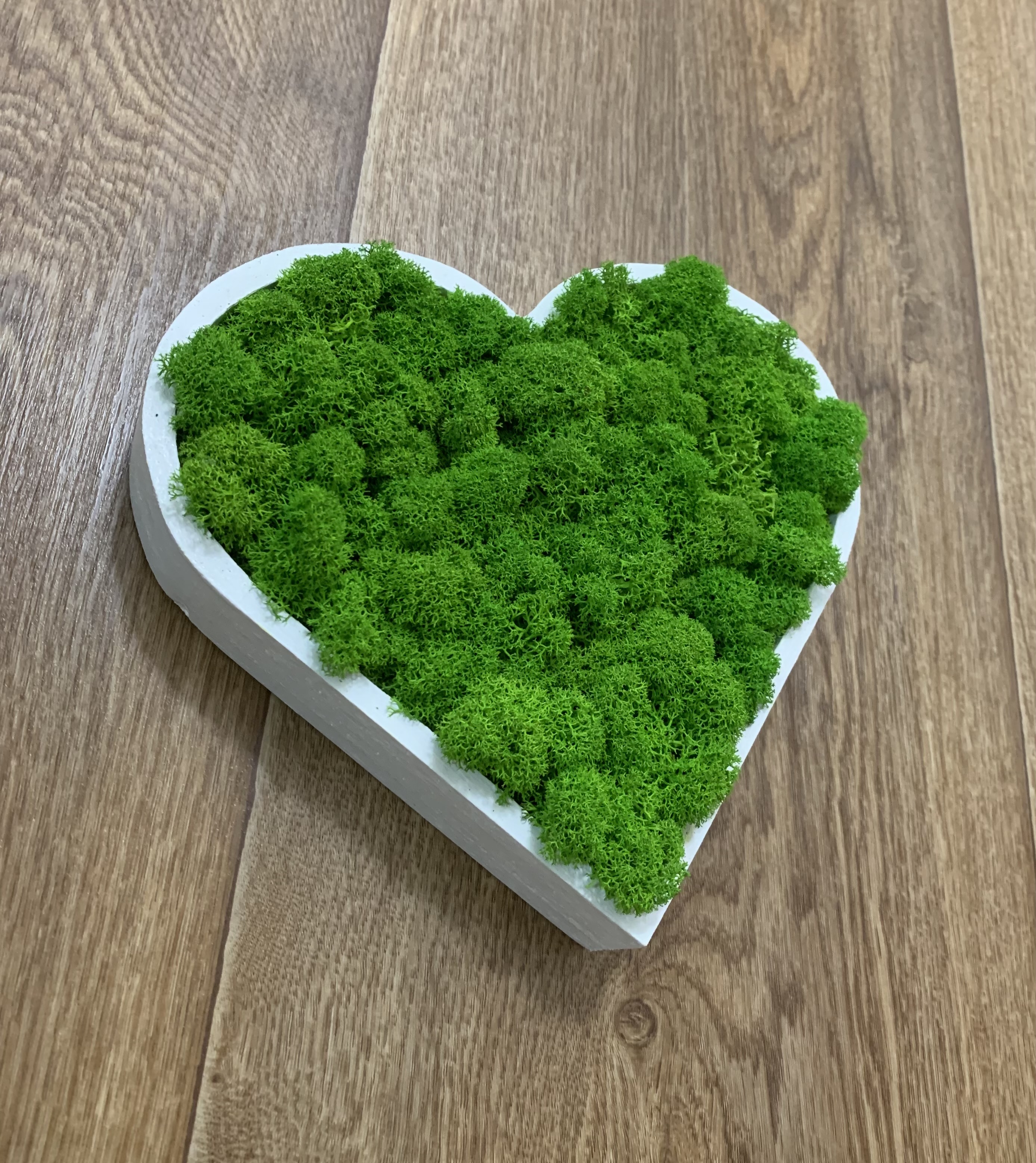Machové srdiečko green 21cm