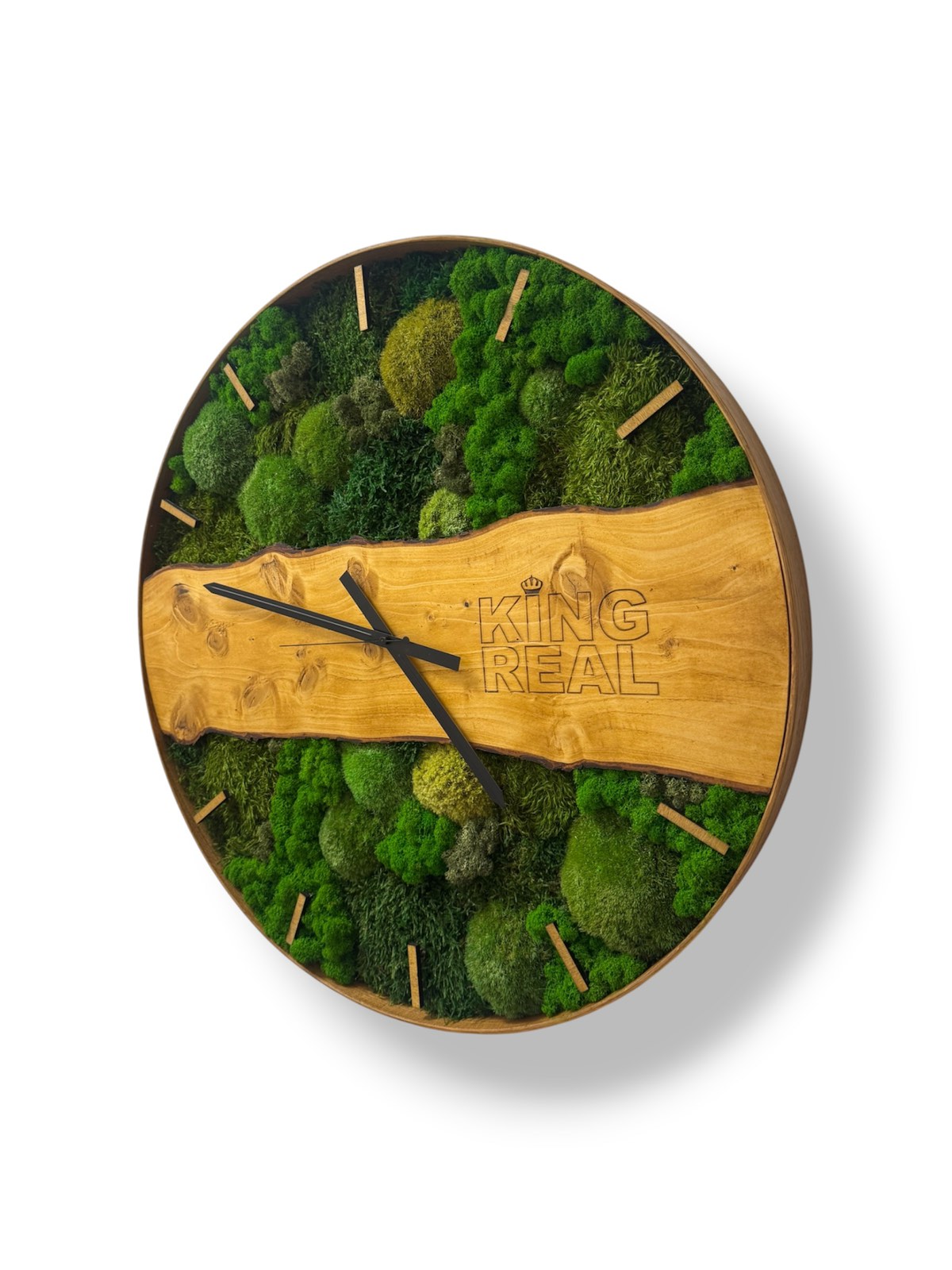 Machové hodiny WOOD s Logom