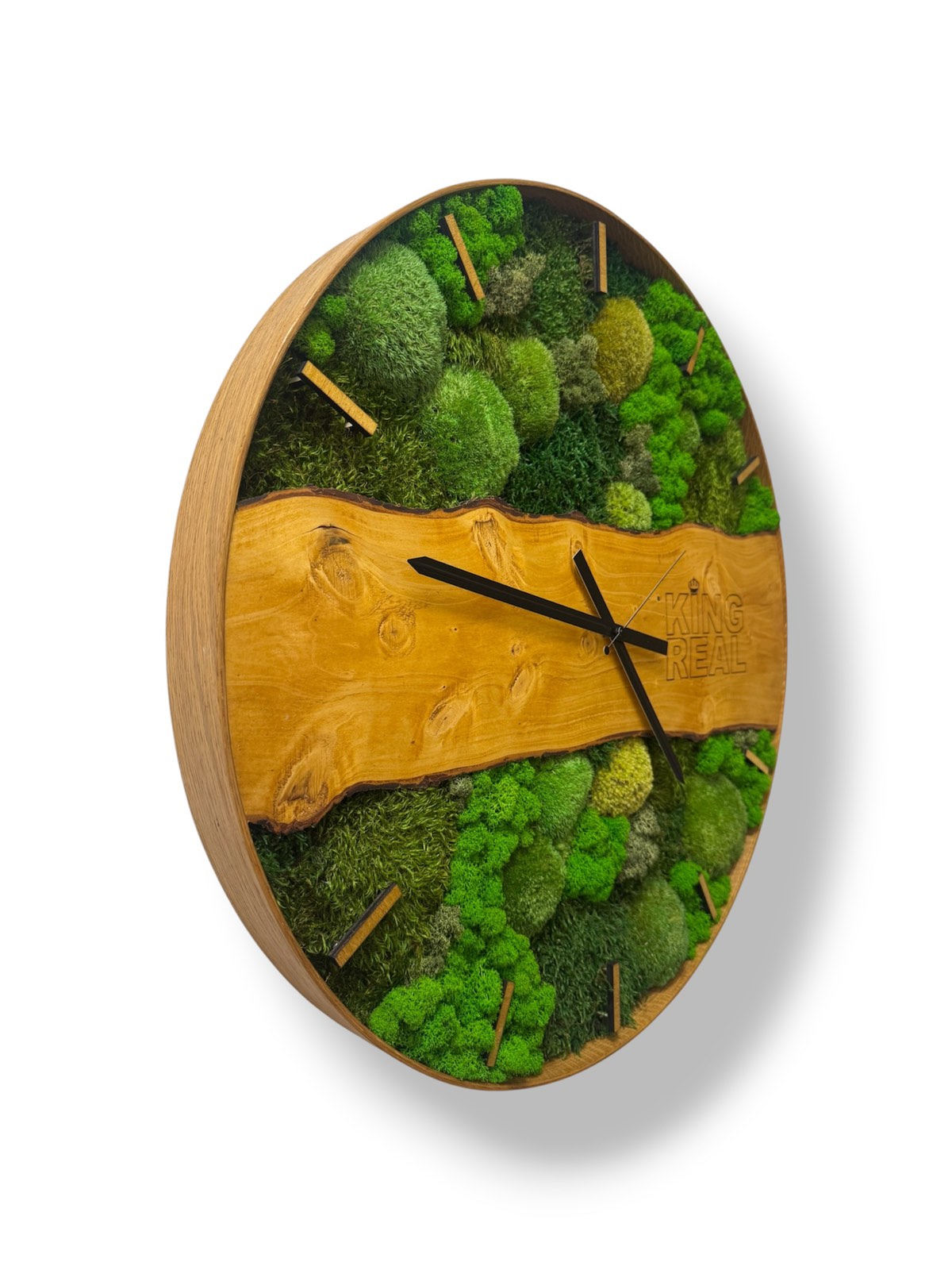 Machové hodiny WOOD s Logom
