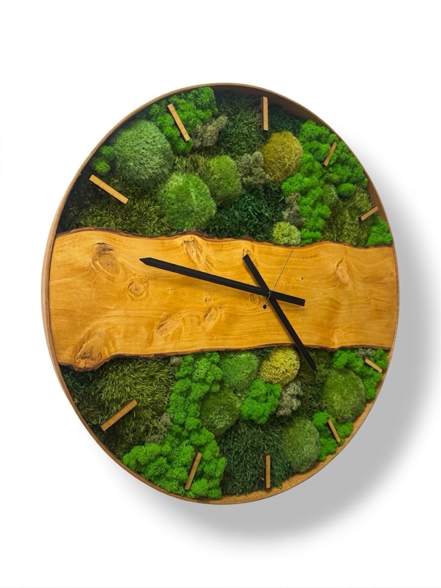 Machové hodiny WOOD bez loga