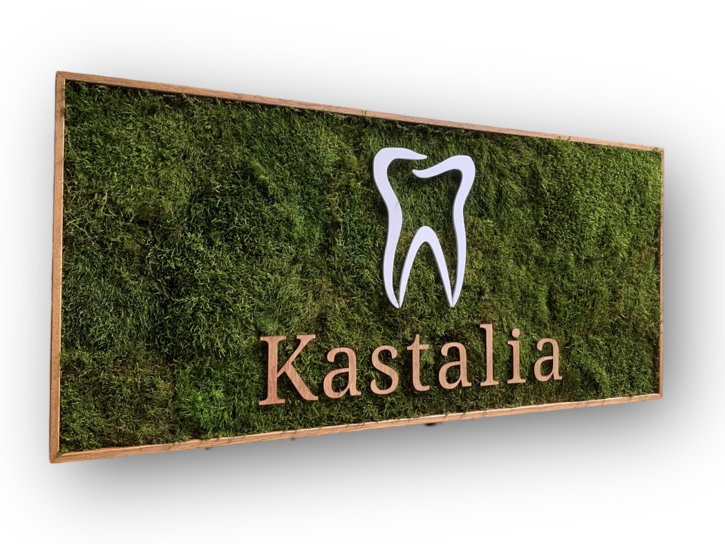 Machový obraz s logom