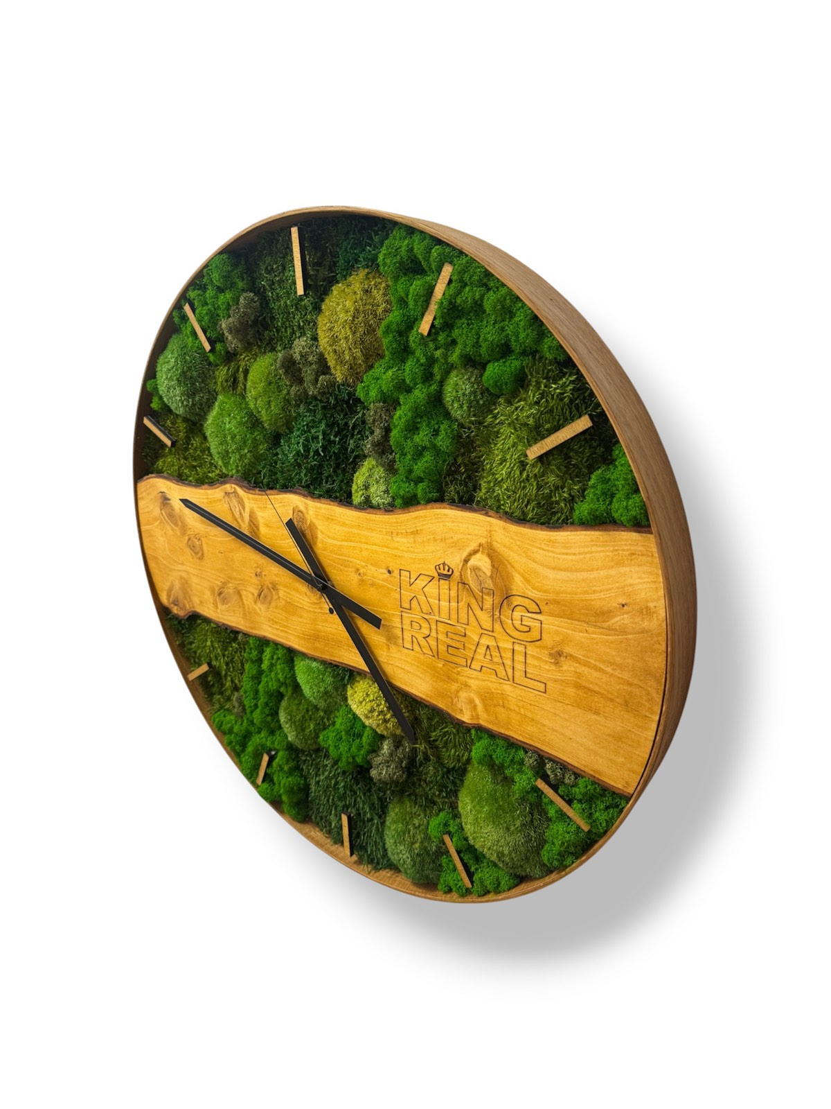 Machové hodiny WOOD s Logom